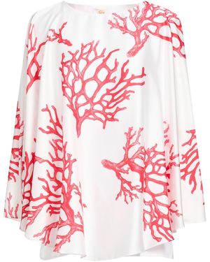 Gai Mattiolo Top Viscose, Polyester - Red