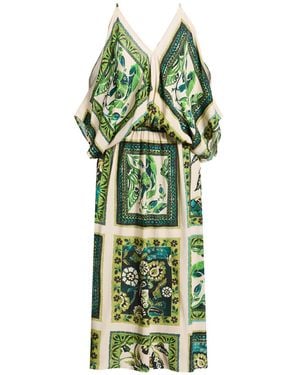 Antonelli Maxi Dress Viscose, Silk - Green