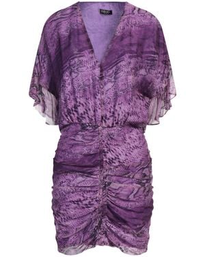Liu Jo Mini Dress Silk, Viscose - Purple