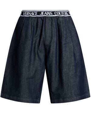 Versace Jeans Couture Denim Shorts Cotton, Elastane - Blue