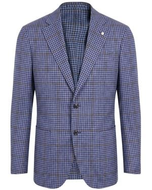 Luigi Bianchi Light Blazer Cotton, Linen - Blue