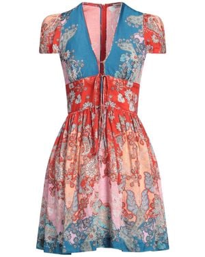 Sandro Mini Dress Viscose, Linen - Red
