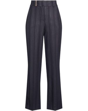 Peserico Midnight Trousers Virgin Wool, Elastane, Viscose, Polyester, Polyamide - Blue