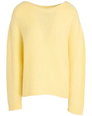 CROCHÈ Sweater Acrylic, Polyamide, Mohair Wool, Elastane - Yellow