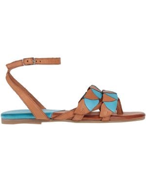 CafeNoir Tan Thong Sandal Leather - Brown