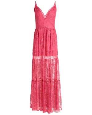 ERMANNO FIRENZE Fuchsia Maxi Dress Viscose, Polyamide - Pink