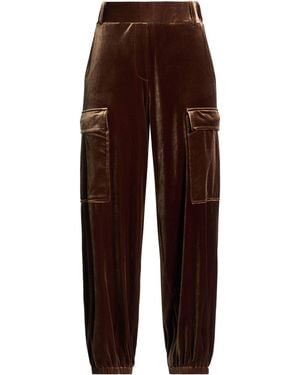 Compagnia Italiana Khaki Trousers Polyester, Elastane - Brown