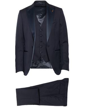 Sartoria Latorre Midnight Suit Virgin Wool - Blue