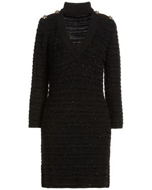 SIMONA CORSELLINI Mini Dress Acrylic, Polyamide, Polyester, Viscose - Black