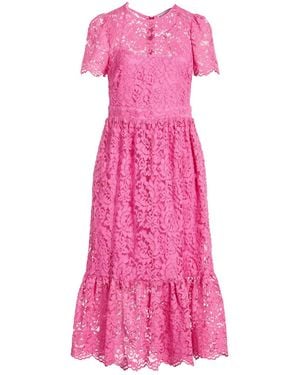 FACE TO FACE STYLE Fuchsia Midi Dress Pes, Cotton - Pink