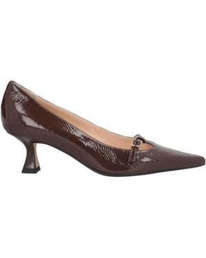 Chiarini Bologna Dark Court Shoes Leather - Brown