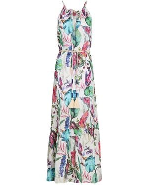 120% Lino Maxi Dress Linen - White