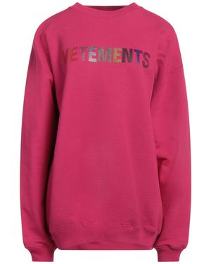 Vetements Fuchsia Sweatshirt Cotton, Polyester - Pink