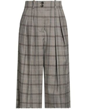 SOLOTRE Khaki Pants Polyester, Viscose, Elastane - Gray