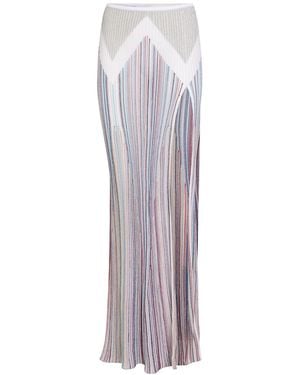 Missoni Fuchsia Maxi Skirt Viscose, Metallic Fiber - Purple