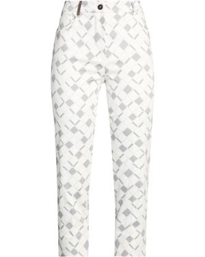 Peserico Easy Trousers Cotton, Elastane - White