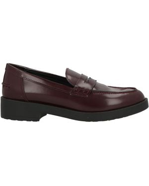 Francesco Brunelli Burgundy Loafers Calfskin - Brown