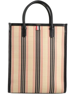 Thom Browne Handbag Leather, Textile Fibres - Natural