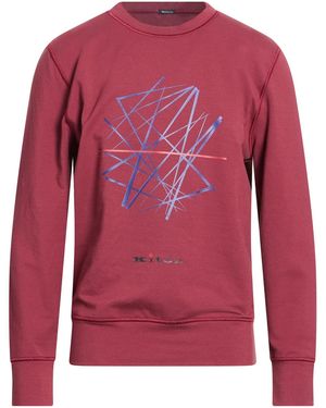 Kiton Burgundy Sweatshirt Cotton, Elastane - Red