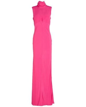 Anna Molinari Maxi Dress Acetate, Silk - Pink
