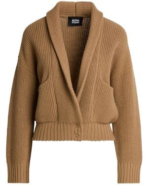 Alpha Studio Strickjacke - Braun