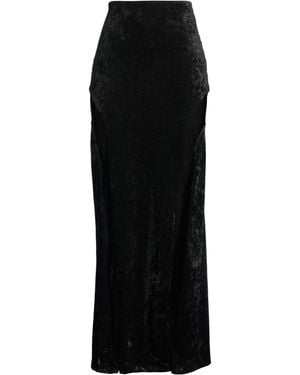 Haveone Maxi Skirt Polyester, Elastic Fibres - Black