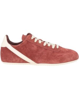 Rick Owens Sneakers Leather - Red