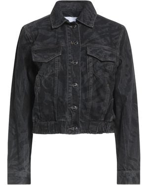 Ganni Jeansjacke/-Mantel - Schwarz