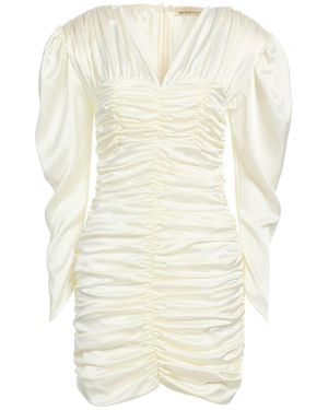 Nineminutes Cream Mini Dress Polyester, Elastane - Natural