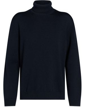 Zanone By Slowear Midnight Turtleneck Virgin Wool - Blue