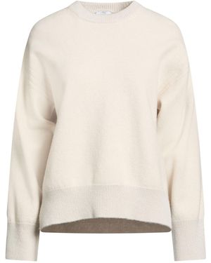 Peserico Cream Jumper Wool, Cashmere, Metal Fibre - Natural