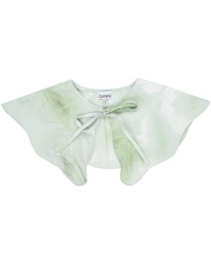Ganni Light Scarf Organic Cotton - Green