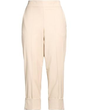 GIULIA MATILDA Ivory Pants Polyester, Viscose, Elastane - Natural