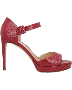 Sergio Rossi Brick Sandals Leather - Red