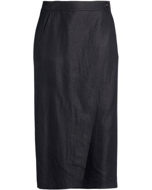 Peserico Midnight Midi Skirt Linen - Blue