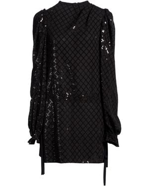 Genny Mini Dress Polyester, Viscose - Black