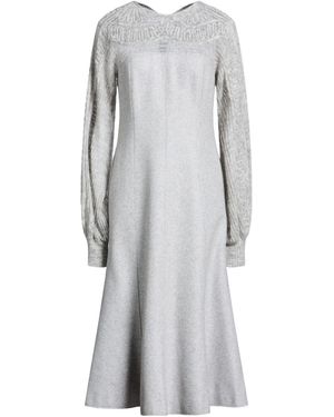 Alberta Ferretti Light Midi Dress Virgin Wool, Polyamide - Gray