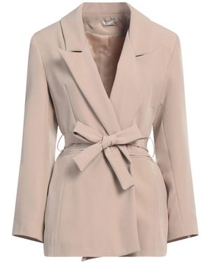 RITA LEVI CASHMERE Blazer Polyester, Elastane - Natural