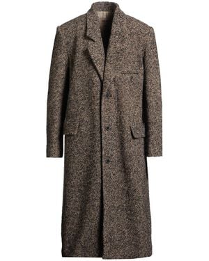Uma Wang Sand Coat Virgin Wool, Polyester, Acrylic, Alpaca Wool, Polyamide - Brown