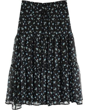 Ottod'Ame Midi Skirt Polyester, Metallic Fiber - Black