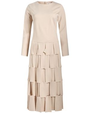 MEIMEIJ Light Maxi Dress Viscose, Polyamide, Elastane - Natural