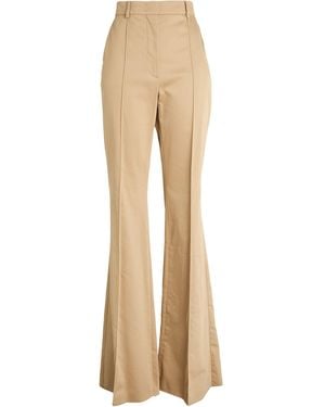 Sportmax Pants Cotton, Elastane - Natural