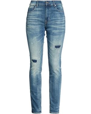 7 For All Mankind Jeans Cotton, Elastane - Blue