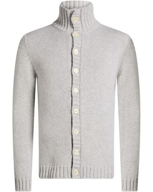 Brian Dales Cardigan Wool, Cashmere - Gray