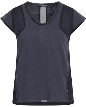 High T-Shirt Cotton, Linen, Rayon - Blue