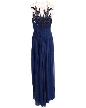 Alberta Ferretti Maxi Dress Silk, Polyamide, Viscose, Cotton, Synthetic Fibers - Blue