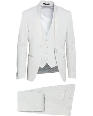 Corneliani Light Suit Virgin Wool, Linen - White