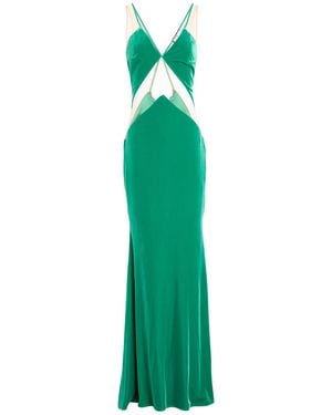 Elisabetta Franchi Maxi Dress Polyester, Elastane - Green