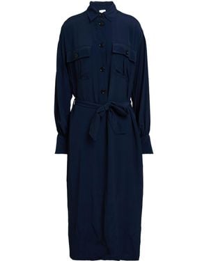 オールインワン・サロペット Aspesi Midnight Blue Cady Crepe Long Dress Aspesi Midnight Cady Crepe Long Dress in Blue | Lyst
