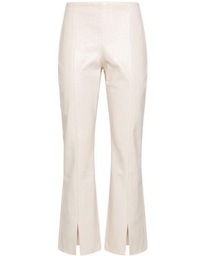 Liviana Conti Trousers Polyester, Polyurethane Resin - White